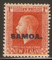 Samoa 1916 1d Orange-brown. SG136.